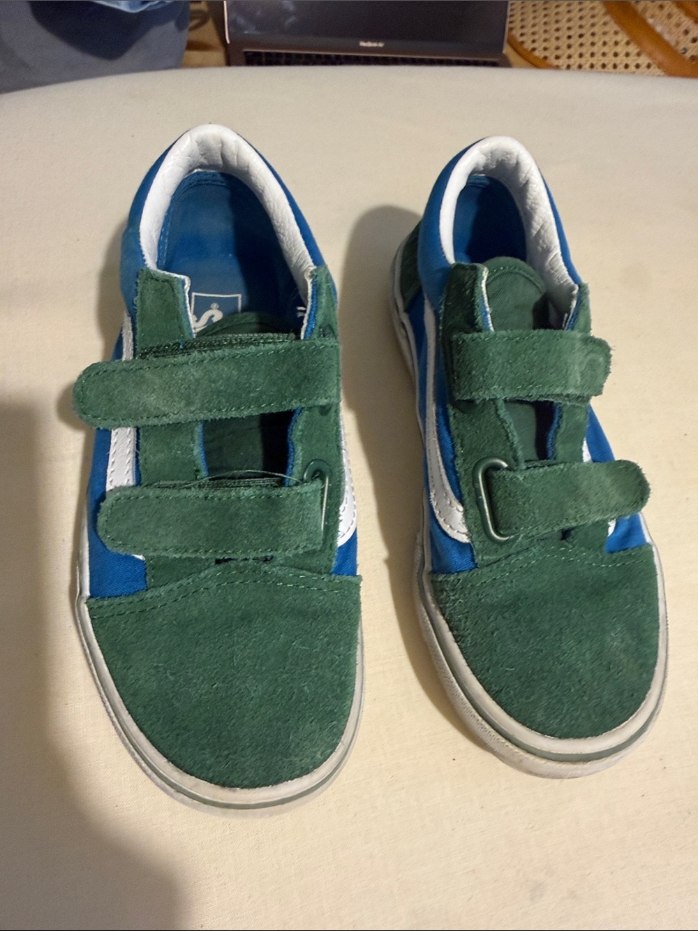 Kids Green & Blue Vans Sneakers kids 2.5